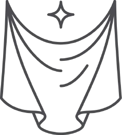Draped wedding veil outline icon